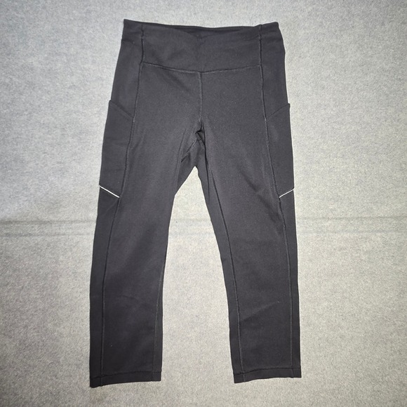 Pants - Lululemon Speed Up Crop Leggings Sz 6 Black Active Workout Yoga Pilates Gym